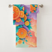 Kleurrijke sinaasappels bad handdoek (Insitu)