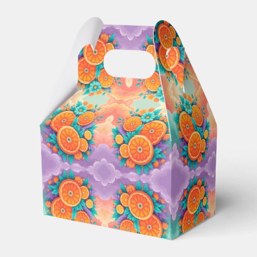 Kleurrijke sinaasappels bedankdoosjes (Achterkant)