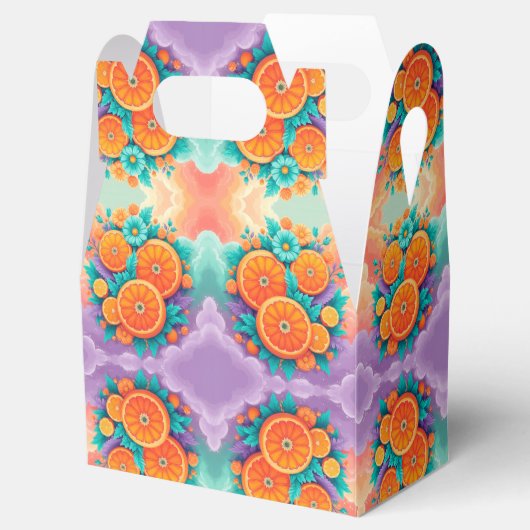 Kleurrijke sinaasappels bedankdoosjes (Geopend)