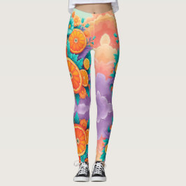 Kleurrijke sinaasappels leggings