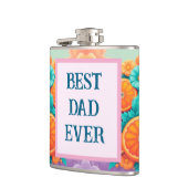 Kleurrijke sinaasappels met beste vader ooit heupfles (Links)