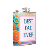 Kleurrijke sinaasappels met beste vader ooit heupfles (Rechts)