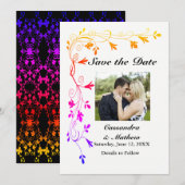 Kleurrijke sinaasappels met foto-opslagdatum Kaart (Voorkant / Achterkant)