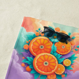 Kleurrijke sinaasappels strandlaken