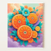 Kleurrijke sinaasappels voor 1e klas 2025 custom planner (Achterkant)