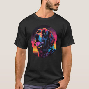 Kleurrijke Sint-Bernardhond Vader Moeder Graffiti T-shirt