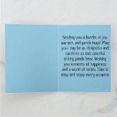 Kleurrijke Sitting Panda Beer Gepersonaliseerde Na Kaart (Binnen)