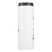 Kleurrijke Sitting Panda Beer Matisse Geïnspireerd Thermosbeker (Achterkant)