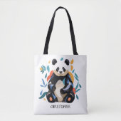 Kleurrijke Sitting Panda Beer Matisse Geïnspireerd Tote Bag (Voorkant)
