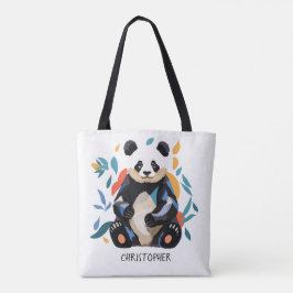 Kleurrijke Sitting Panda Beer Matisse Geïnspireerd Tote Bag