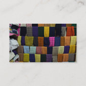 Kleurrijke sjaals op beeldscherm visitekaartje (Achterkant)