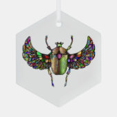 Kleurrijke sjab glas ornament (Achterkant)