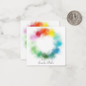 Kleurrijke Sjabloon Aangepaste handscriptnaam Teks (Voorkant / Achterkant in situ)