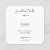 Kleurrijke Sjabloon Abstracte kunst Elegant Modern Vierkante Visitekaartje (Achterkant)