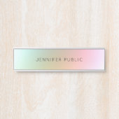 Kleurrijke Sjabloon Eenvoudig ontwerp elegant mode Deurbordje (Voorkant)