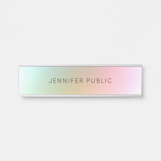 Kleurrijke Sjabloon Eenvoudig ontwerp elegant mode Deurbordje (Voorkant)