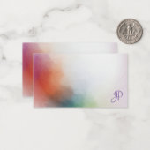 Kleurrijke Sjabloon handgeschreven monogram legant (Voorkant / Achterkant in situ)