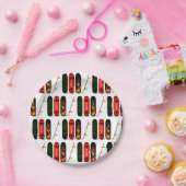 Kleurrijke skateboards - persoonlijke papieren Bor Papieren Bordje (Feest)