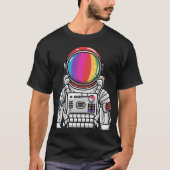 Kleurrijke Skeleton Astronaut T-shirt (Voorkant)