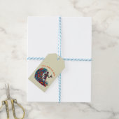 Kleurrijke Skeleton Surfer Cadeaulabel (Met Touw)