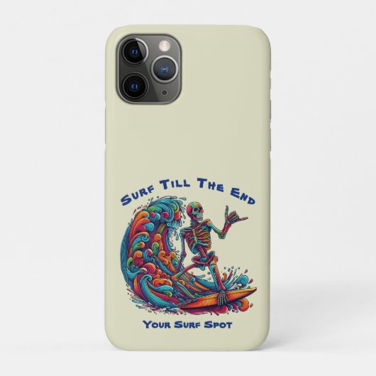 Kleurrijke Skeleton Surfer Case-Mate iPhone Case (Achterkant)