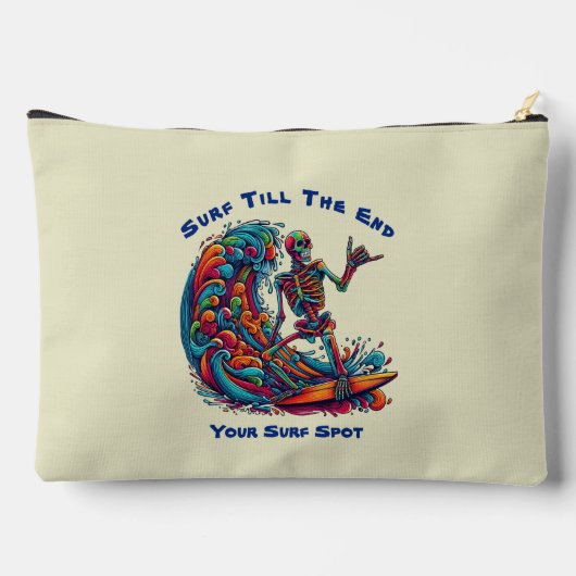 Kleurrijke Skeleton Surfer Etui (Achterkant)