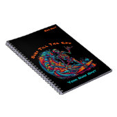 Kleurrijke Skeleton Surfer- Notitieboek (Rechterzijde)