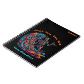 Kleurrijke Skeleton Surfer- Notitieboek (Linkerzijde)