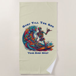 Kleurrijke Skeleton Surfer Strandlaken