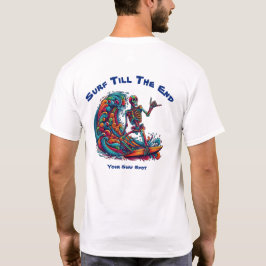 Kleurrijke Skeleton Surfer T-shirt