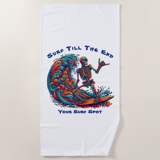 Kleurrijke skeletsurfer strandlaken (Voorkant)