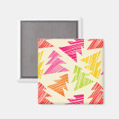 Kleurrijke Sketchy Christmas Trees magneet (Voorkant / Achterkant)