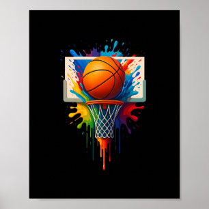 Kleurrijke Sketll Spetter Ller Tie Dye Kleur Team Poster