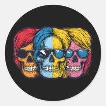 Kleurrijke Skull Art voor Ravers & Festival Lovers