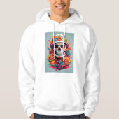 Kleurrijke Skull T-shirt Hoodie (Voorkant)