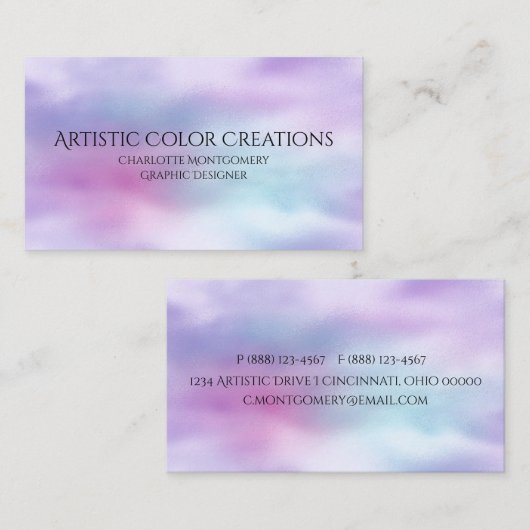  kleurrijke Sky Graphic Designer Visitekaartje (Voorkant / Achterkant)