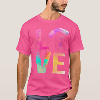 Kleurrijke skydiving mam skydiving t-shirt