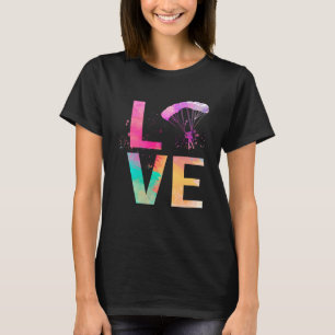 Kleurrijke skydiving mam skydiving t-shirt