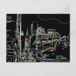 Kleurrijke skyline in Manhattan Briefkaart