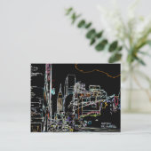 Kleurrijke skyline in Manhattan Briefkaart (Staand voorkant)