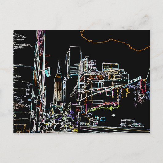 Kleurrijke skyline in Manhattan Briefkaart (Voorkant)