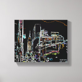 Kleurrijke skyline in Manhattan Canvas Afdruk