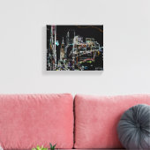 Kleurrijke skyline in Manhattan Canvas Afdruk (Insitu (Woonkamer))