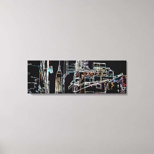 Kleurrijke skyline in Manhattan Canvas Afdruk (Voorkant)