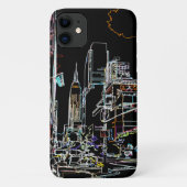 Kleurrijke skyline in Manhattan Case-Mate iPhone Case (Achterkant)