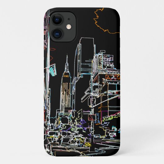 Kleurrijke skyline in Manhattan Case-Mate iPhone Case (Achterkant)
