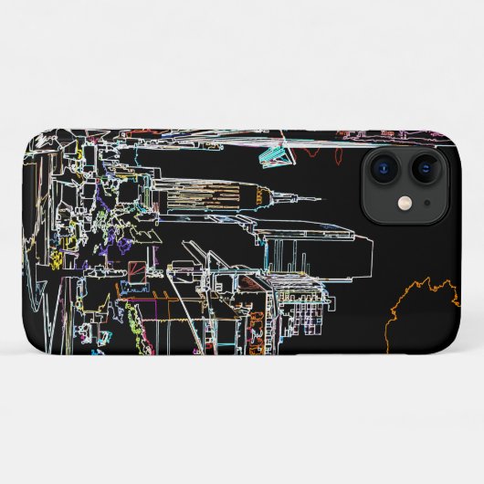 Kleurrijke skyline in Manhattan Case-Mate iPhone Case (Achterkant (horizontaal))