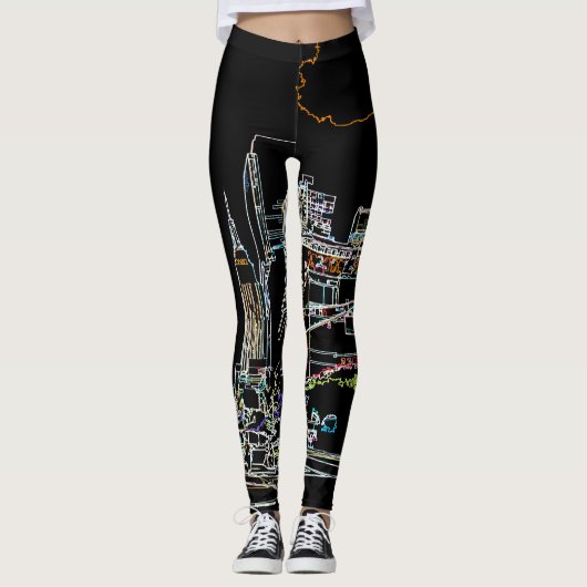 Kleurrijke skyline in Manhattan Leggings (Voorkant)