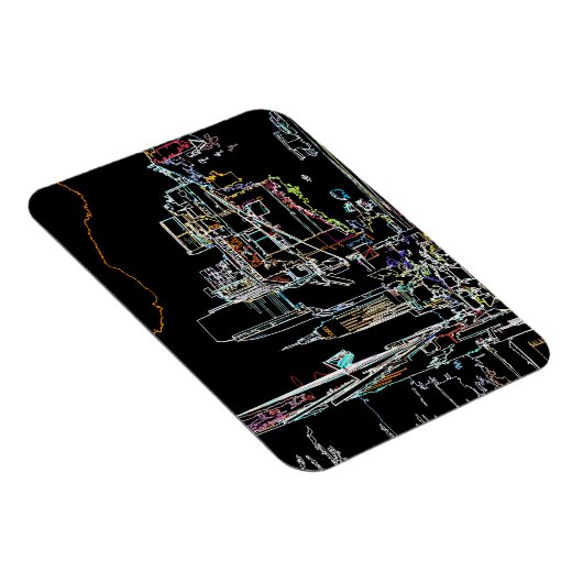 Kleurrijke skyline in Manhattan Magneet (Rechterzijde)