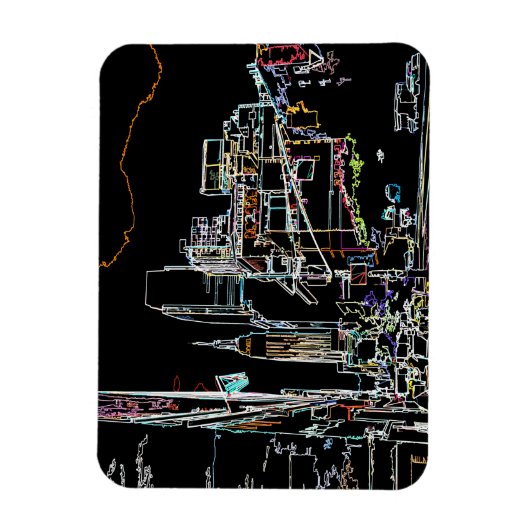 Kleurrijke skyline in Manhattan Magneet (Verticaal)